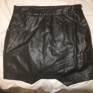 Black leather skirt